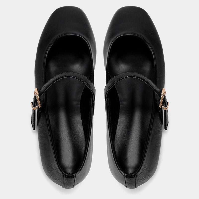 uright women's black mary jane flats | square toe buckle strap shoes uright women's black mary jane flats | square toe buckle strap shoes