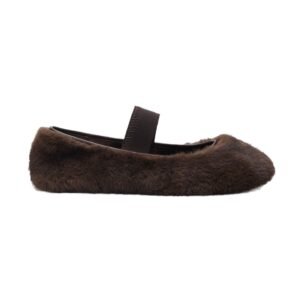 Uright women's faux fur flat shoes