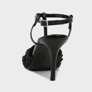 uright women's sparkly black sequin heels