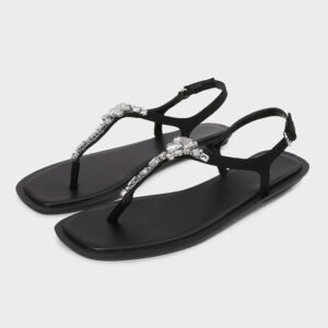uright women's sparkly t strap sandals