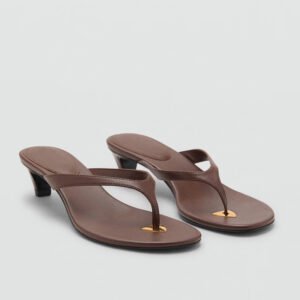 uright women's kitten heel thong mules