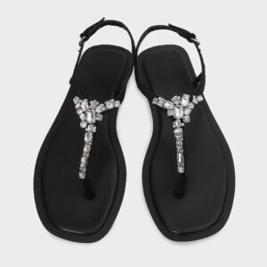 uright women's sparkly t strap sandals