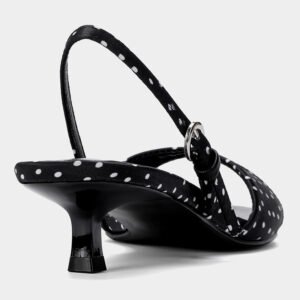 uright women's black polka dot slingback sandals