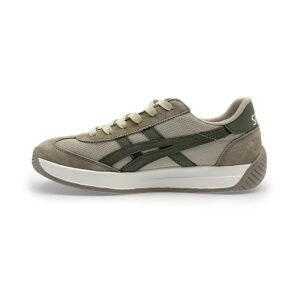 uright men's olive green retro sneakers