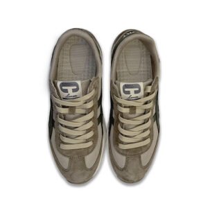 uright men's olive green retro sneakers