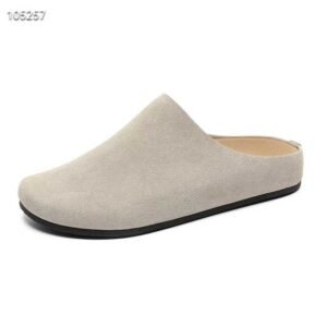 uright men's grey suede mule clogs