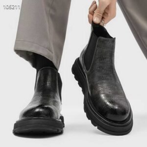 uright men's snakeskin embossed boots