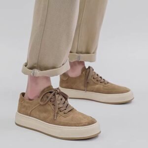 uright men's suede platform sneakers